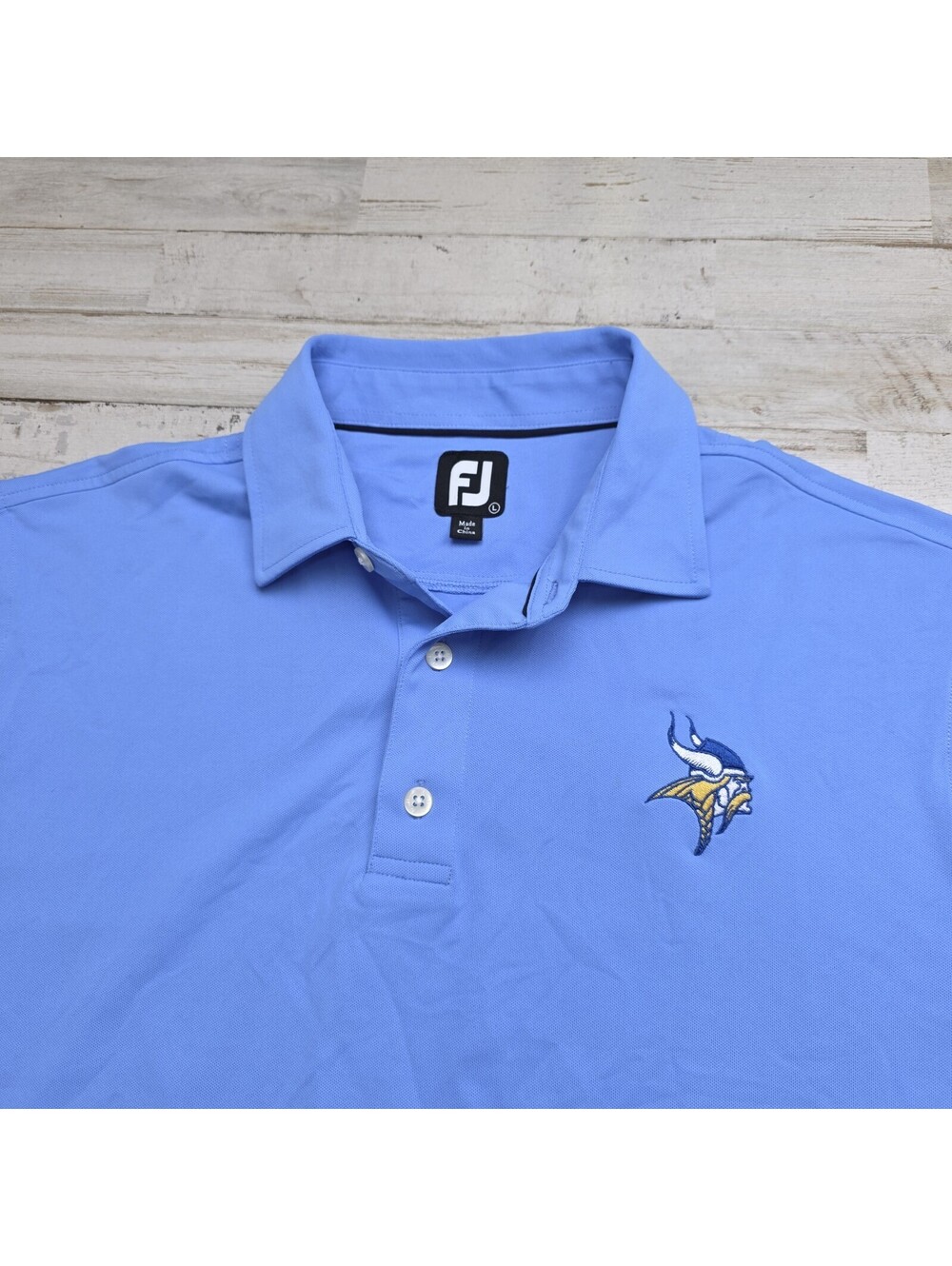 FootJoy Minnesota Vikings Golf Polo Mens L Blue - Performance Casual Gameday Fan